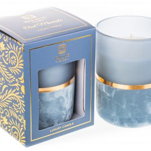 Luxury Velvet Design Candle Frosted Blue - Oud Minerale