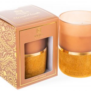 Luxury Velvet Design Candle Fawn Brown - Wood & Vanilla